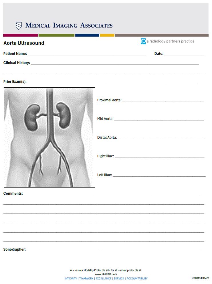 US Aorta Worksheet